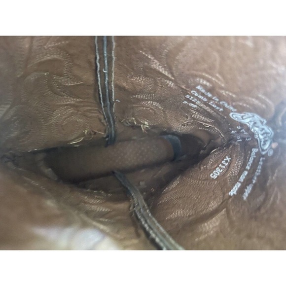 Justin Buck Mens Buck Brown Leather Cowboy Western Boots 8.5B - Picture 6 of 13